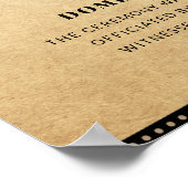 Zertifizierung für "nationale Partnerschaft" Hochz Poster (Ecke)