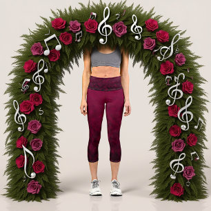 Zertretene Blüte Capri Leggings