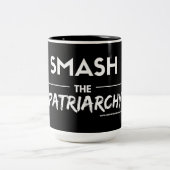 Zertrümmern die Patriarchy-Tasse Zweifarbige Tasse (Mittel)