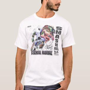 Zertrümmern-Mund Dinosaurier-Fußball T-Shirt