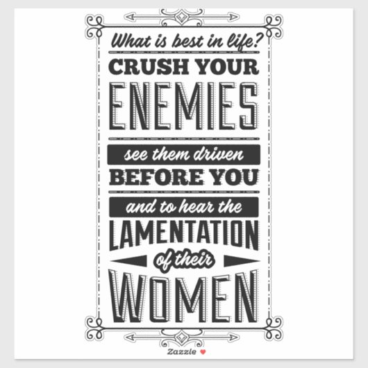 Zertrümmern Sie Ihre Feinde Aufkleber (Blatt)