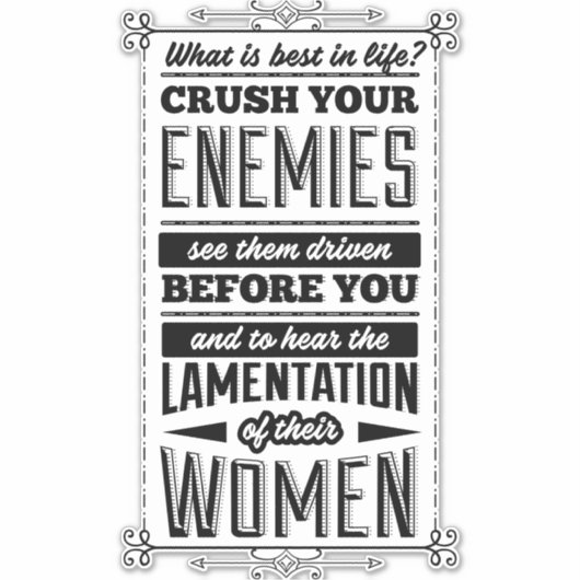 Zertrümmern Sie Ihre Feinde Aufkleber (Vorderseite)
