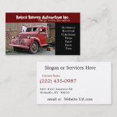 Zertrümmerte vorderes Fenster-alte Visitenkarte (Vorne/Hinten)