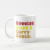 Zervelatwurst, Chips u. Currysoße Kaffeetasse (Links)