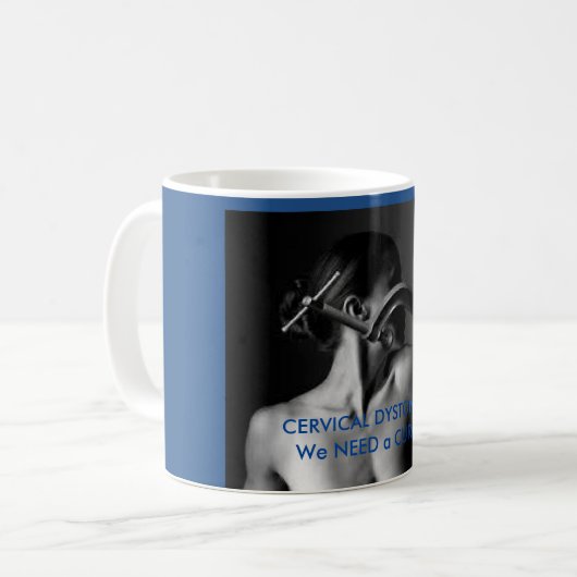 Zervikale Dystonie-Bewusstseins-Tasse Kaffeetasse (Vorderseite Links)