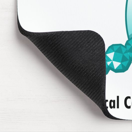 Zervikaler Krebsüberlebender Gemstone Ribbon Mousepad (Ecke)