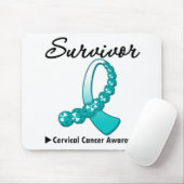 Zervikaler Krebsüberlebender Gemstone Ribbon Mousepad (Mit Mouse)