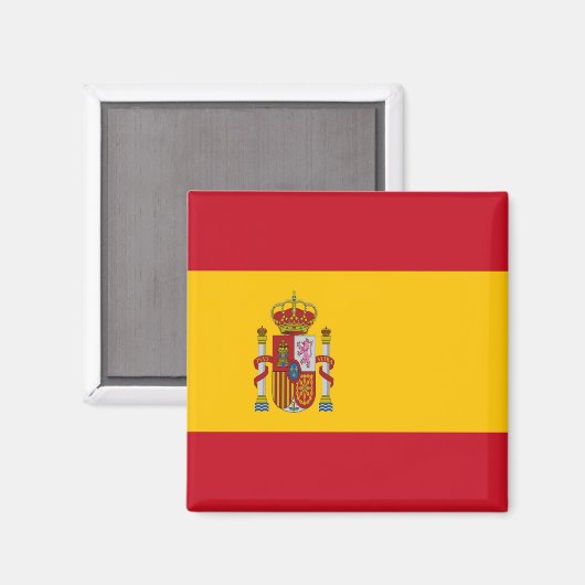 zES001 SPANISH FLAG, Spain, Fridge Magnet (Vorderseite/Rückseite)