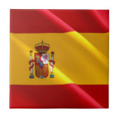 zES002 SPANISH Waving FLAG, Spanien, Fliese (Vorderseite)
