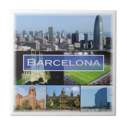 zES003 BARCELONA Spanien, Fliese (Vorderseite)