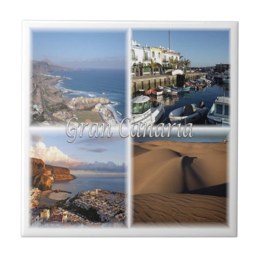 zES005 GRAN CANARIA, Kanarische Inseln, Spanien, Fliese (Vorderseite)