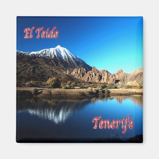 zES006 EL TEIDE Teneriffa Spanien, Kühlschrank Magnet (Vorne)