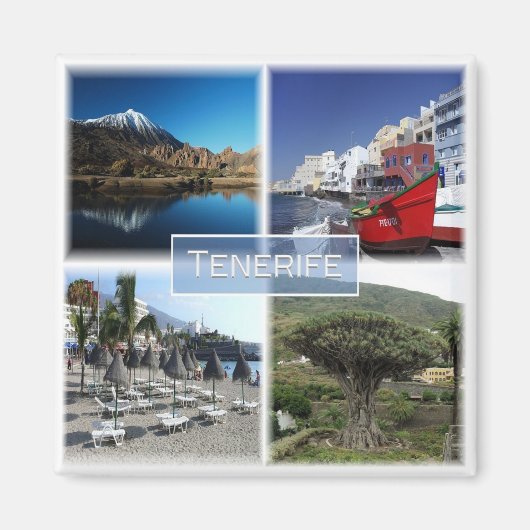 zES007 TENERIFE Kanarische Inseln Spanien, Kühlsch Magnet (Vorne)