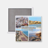 zES008 LAS PALMAS Gran Canaria, Kühlschrank Magnet (Vorderseite/Rückseite)