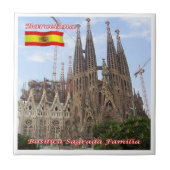 zES013 BARCELONA Basilica Sagrada Familia, Fliese (Vorderseite)