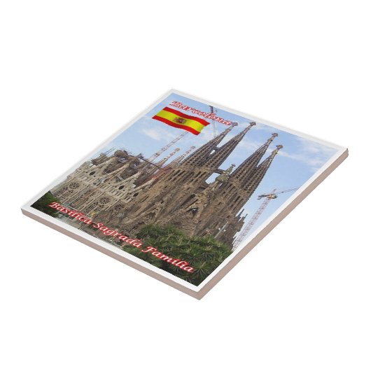 zES013 BARCELONA Basilica Sagrada Familia, Fliese (Seite)