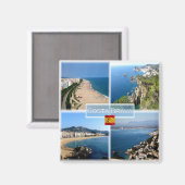 zES016 COSTA BRAVA, Calella Beach, Tossa de Mar - Magnet (Vorderseite/Rückseite)
