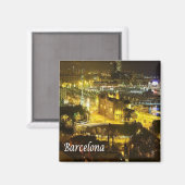 zES018 BARCELONA by Night, Spanien, Kühlschrank Magnet (Vorderseite/Rückseite)