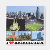 zES022 i Liebe BARCELONA, Spanien, Europa, Kühlsch Magnet (Vorne)