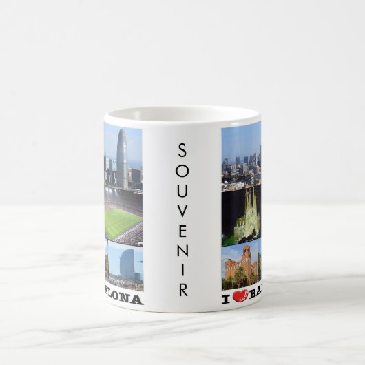 zES022 i Liebe BARCELONA, Spanien, Kaffeetasse (Mittel)