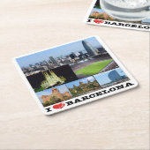 zES022 i Liebe BARCELONA, Spanien, Rechteckiger Pappuntersetzer (angewinkelt)