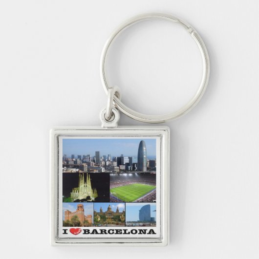 zES022 i Liebe BARCELONA, Spanien, Schlüsselanhänger (Vorne)