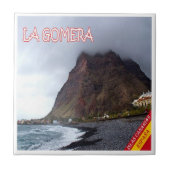 zES024 LA GOMERA, Strand, Spanien, Fliese (Vorderseite)