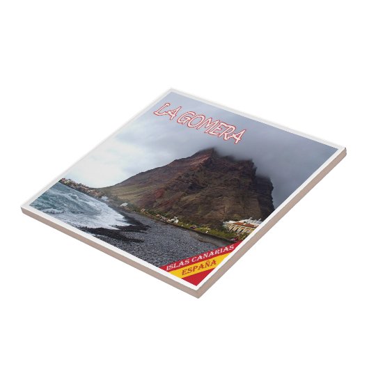 zES024 LA GOMERA, Strand, Spanien, Fliese (Seite)