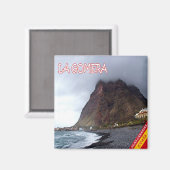 zES024 LA GOMERA, Strand, Spanien, Kühlschrank Magnet (Vorderseite/Rückseite)