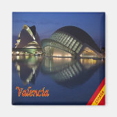 zES030 VALENCIA Panorama Spanien, Kühlschrank Magnet (Vorne)