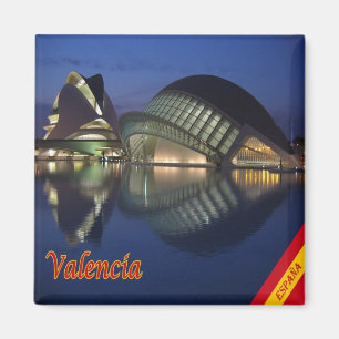zES030 VALENCIA Panorama Spanien, Kühlschrank Magnet