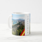 zES032 Panorama von MALAGA, Spanien, Europa, Kaffe Kaffeetasse (Vorderseite Links)