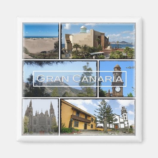 zES033 GRAN CANARIA Canary Islands Spain, Fridge Magnet (Vorne)