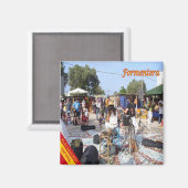 zES038 PILAR Hippy Market Formentera, Kühlschrank Magnet (Vorderseite/Rückseite)