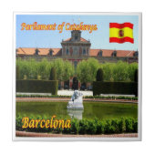 zES039 BARCELONA, Spanien Platz, Fliese (Vorderseite)