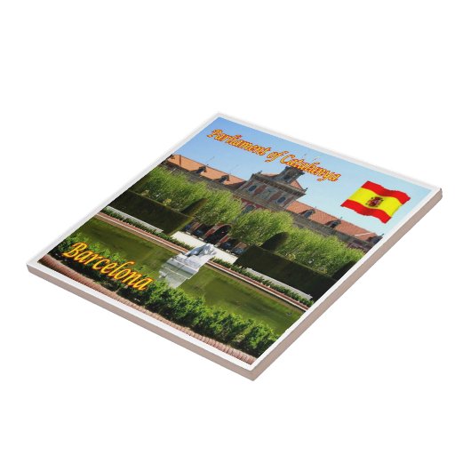 zES039 BARCELONA, Spanien Platz, Fliese (Seite)