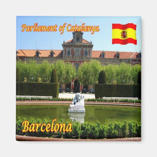 zES039 BARCELONA, Spanien Platz, Kühlschrank Magnet (Vorne)
