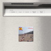 zES040 BARCELONA, The Beach, Spanien, Kühlschrank Magnet (In Situ (Geschirrspüler))