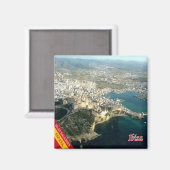 zES043 EIVISSA Panorama Spanien, Kühlschrank Magnet (Vorderseite/Rückseite)