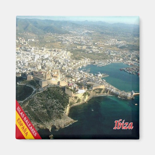 zES043 EIVISSA Panorama Spanien, Kühlschrank Magnet (Vorne)