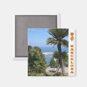 zES044 BARCELONA Panorama Spanien, Kühlschrank Magnet (Vorderseite/Rückseite)