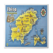 zES052 EIVISSA-Karte, Spanien, Fliese (Vorderseite)