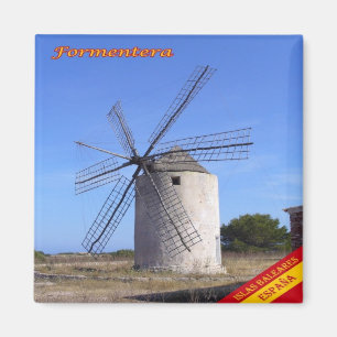 zES062 FORMENTERA WINDMIL, Balearen Spanien, Kühls Magnet