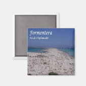 zES064 FORMENTERA panorama, Balearen Spanien, Kühl Magnet (Vorderseite/Rückseite)