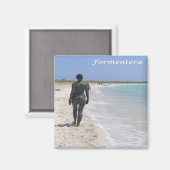 zES066 FORMENTERA BEACH Balearen Spanien, Kühlschr Magnet (Vorderseite/Rückseite)