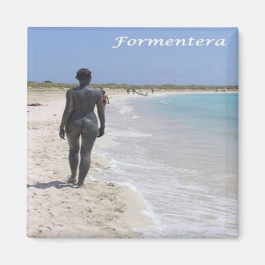 zES066 FORMENTERA BEACH Balearen Spanien, Kühlschr Magnet (Vorne)