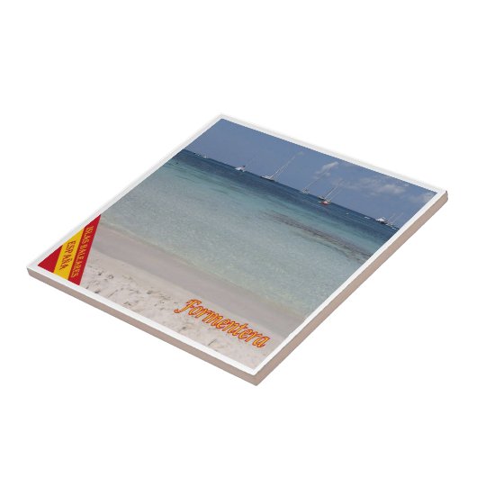 zES067 FORMENTERA BEACH, Balearen Spanien, Fliese (Seite)