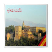 zES072 GRANADA Panorama Spanien, Fliese (Vorderseite)