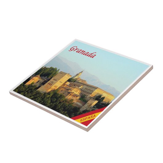 zES072 GRANADA Panorama Spanien, Fliese (Seite)