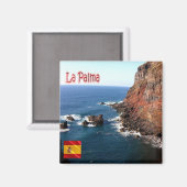zES075 LA PALMA panorama, Spanien, Kühlschrank Magnet (Vorderseite/Rückseite)